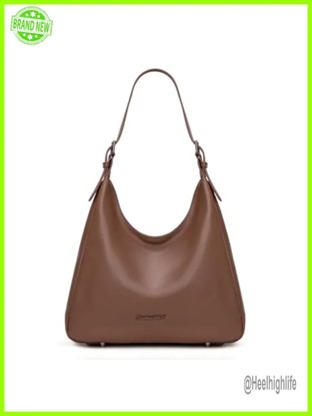 Hobo Slouchy Shoulder Bag PU Leather Multi-Pocket Purse